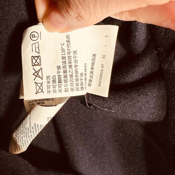 S MaxMara Cucio Amano Navy Angora Wool Blend 3-Button Blazer 12 - Picture 9 of 13